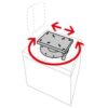 0846715_ Swiveling Seat Pedestal 338 x 182 x H153mm
