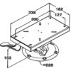 0846715_1 Swiveling Seat Pedestal 338 x 182 x H153mm