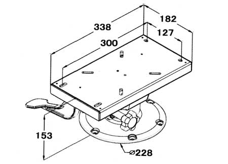 0846746_ Aluminum Seat Pedestal H475mm Base 230mm