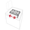 0847543_ Seats Base With Slide 338 x 182 x H70mm