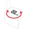 0847544_ Seat Pedestal Flat Swiveling 172x172x23mm Stainless Steel