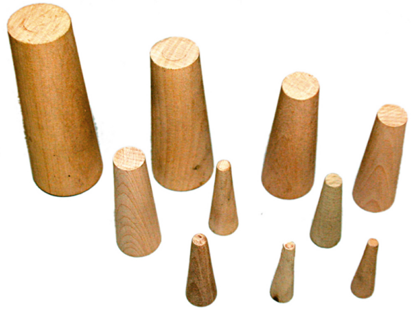 Set of 10 emergency wooden plugs