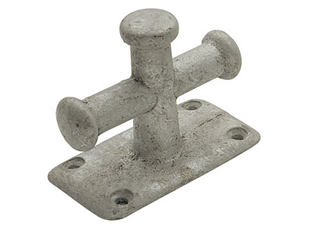 1100712 Single Crossed Bollard 140x80mm Galvanized
