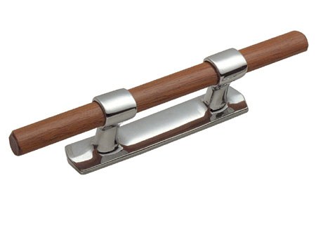 1101413 Wooden Ledge Cleat 220mm Chromed Brass