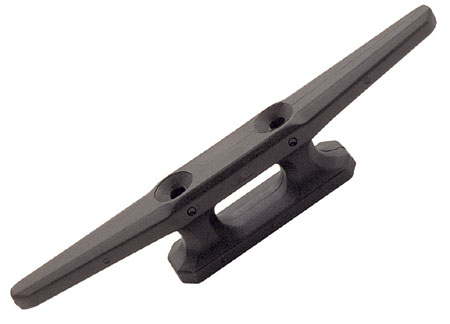 1111406 Black plastic mooring cleat 145 x 34mm