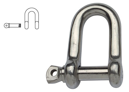 120006 Stainless Steel D shackle 6mm