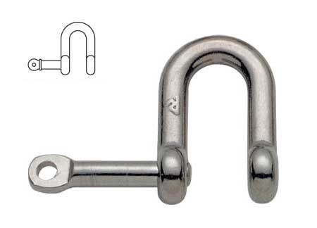 120106 Stainless Steel D Shackle 6mm Captive Pin
