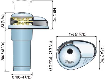 Windlass Quick Prince DP2E 800W 12v - 6mm Chain - Low Profile