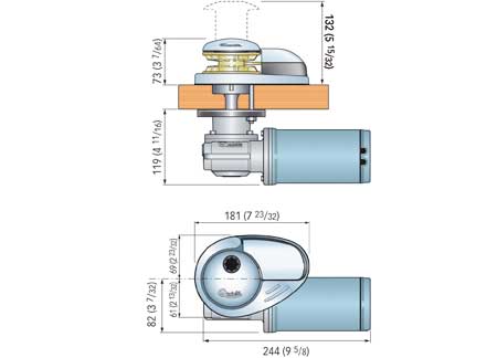 Windlass Quick CL1 500W 12v Low Profile - 6mm Chain