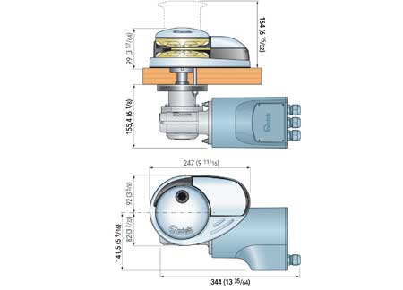 1203208_ Windlass Quick Custom Line CL3 1000W 12v Without Drum -8mm Chain