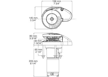 Windlass Maxwell RC6 500W 12V without Drum - 6mm Chain