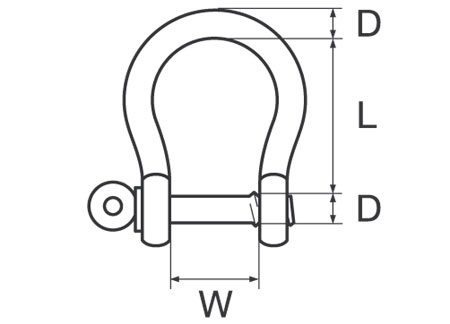 120510_ Stainless Steel Bow shackle 10mm
