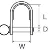 Stainless Shackle Stamped 4x15mm with Ring