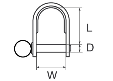 Stainless Shackle Stamped 4x15mm with Ring