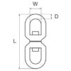 121708_ Stainless Steel Swivel Eye-Eye 8mm