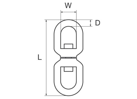 121708_ Stainless Steel Swivel Eye-Eye 8mm