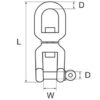121910_ Stainless Steel Eye-Jaw swivel 10mm