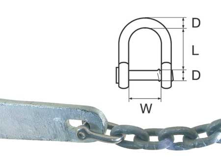 122712_ Stainless Steel allenhead shackle 12mm for chain and anchor