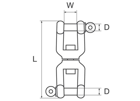 122810_ Galvanized Steel Swivel Shackle-Shackle 10mm
