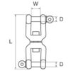 122816_ Galvanized Jaw-Jaw swivel 16mm