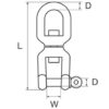 122913_ Galvanized Steel Eye-Jaw Swivel 13mm
