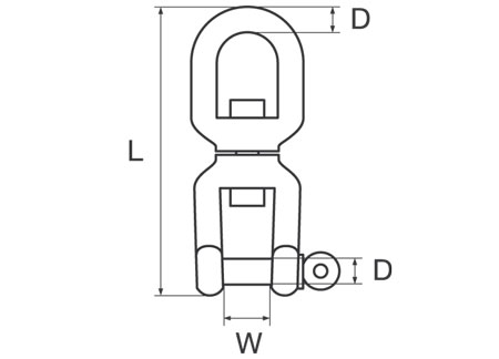 122919_ Galvanized Steel Eye-Jaw Swivel 19mm