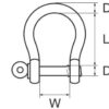 123414_ Galvanized Steel Bow shackle D14