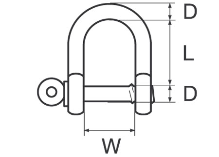 Galvanized Steel shackle D8