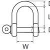 123522_ galvanized steel d shackle 22x92x43 mm
