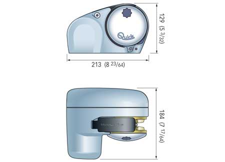 1238106_ Anchor Windlass Quick Genius GP2 250W 12v - 6mm chain