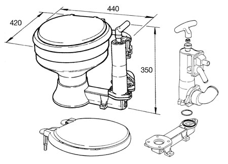 Manual toilet RM69 Regata