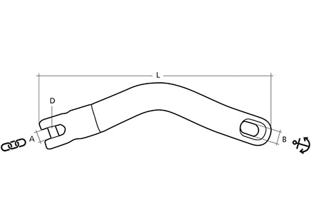 Stainless Steel Anchor Connector Trimfix (chain 10-12mm)
