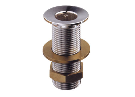 Chromed Brass Thru-hull for drainage 1 1/4 "