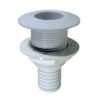White Plastic thru-hull 30mm hose