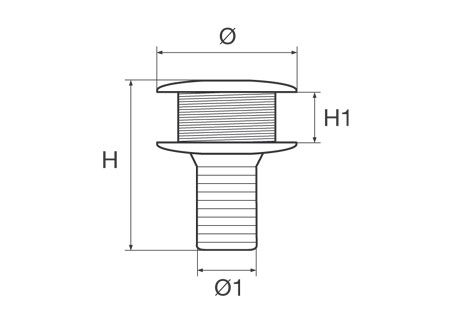 1420015_ White Plastic thru-hull 35mm hose