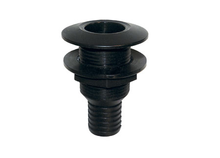 Black Thru-hull for 15mm hose