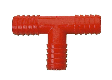 Red Plastic TEE Plumbing fitting 14mm
