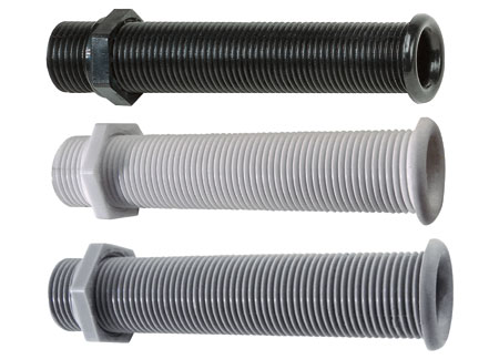 Long Plastic threaded Thru-hull White 33 x 155 mm