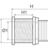 1425145_ Polypropylene Drainage Thru-Hull 50mm