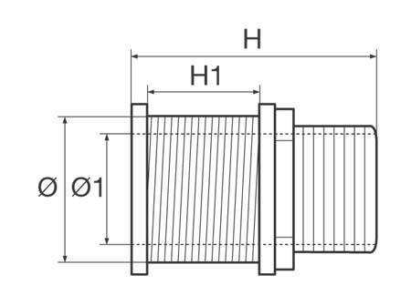 1425145_ Polypropylene Drainage Thru-Hull 50mm