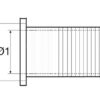 Polypropylene telescopic drain socket 75mm 60/215
