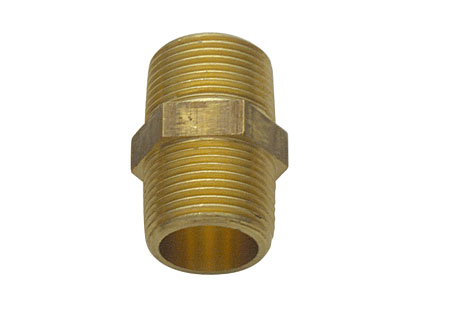 1433001 Brass double nipple M-M 2"