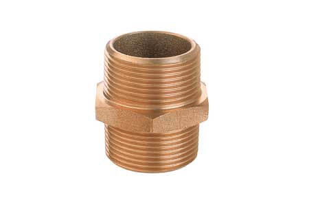 1433022 Bronze Double Nipple M-M 1/2"