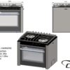 1504072_1 Stainless Gas Cooker CAN 2 Burner with Hob