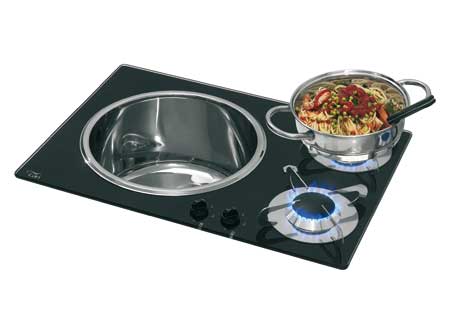 1506622_ Ceramic Cooker CAN-SB PV1360 2 Burners with Sink 600 x 420mm