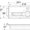 1513652_ Flush mount shower kit Attwood 241 x 127mm