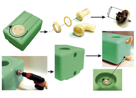 1531139_ Water Tank Green Line CAN-SB 39lt ( 55 x 39 x H20cm)