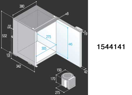 1545130_1 Refrigerator Vitrifrigo C130L 12-24v