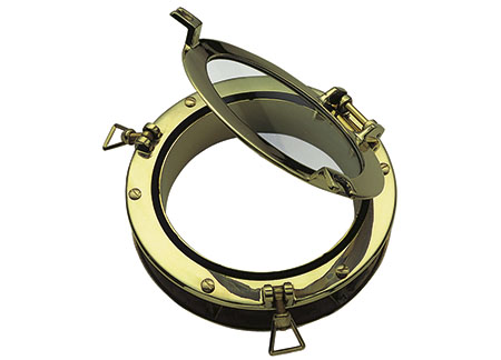 1610019_ Portlight Round 300mm H25 Chromed Brass