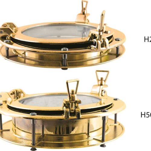 1610019_1 Portlight Round 264mm H25 Polished Brass